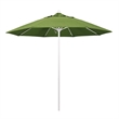 California Umbrella Venture 9' White Market Umbrella in Cilantro