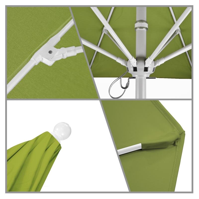 California Umbrella Venture 9' White Market Umbrella in Macaw