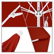 California Umbrella Venture 9' White Market Umbrella in Red