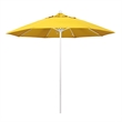 California Umbrella Venture 9' White Market Umbrella in Lemon
