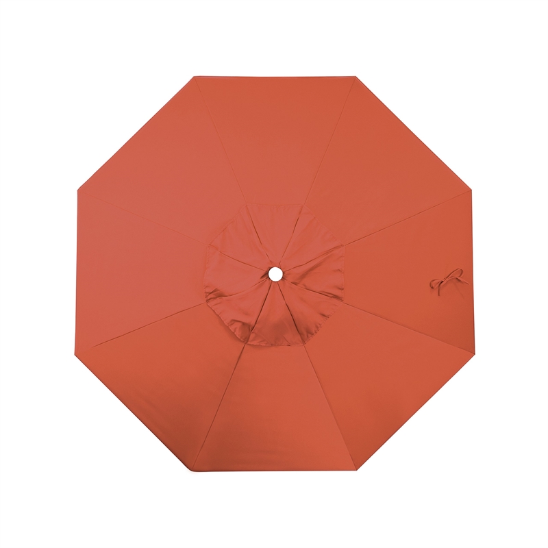California Umbrella Venture 9' White Market Umbrella in Sunset