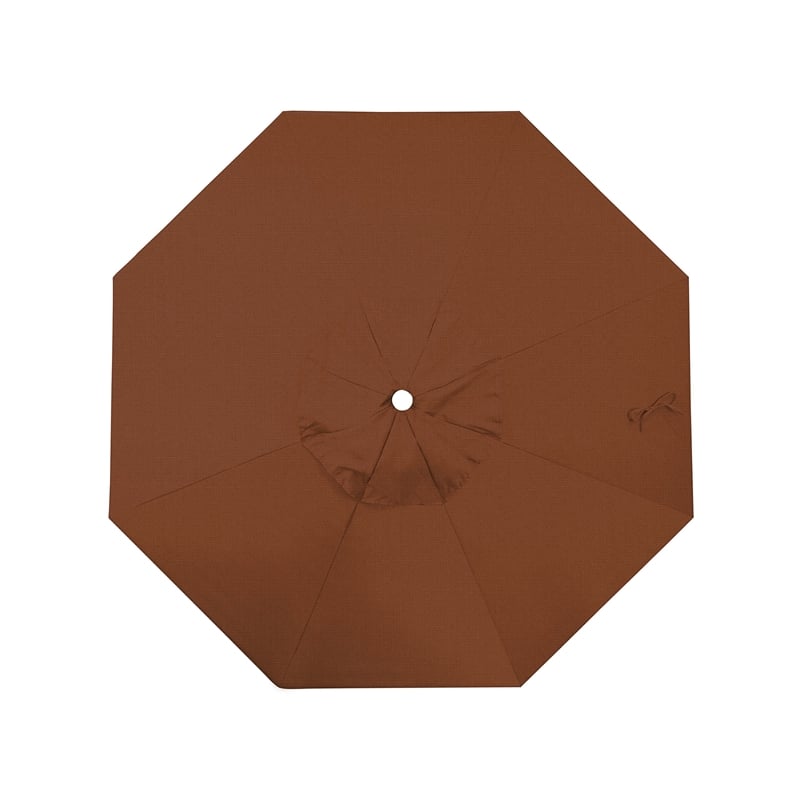 California Umbrella Venture 9' White Market Umbrella in Terracotta