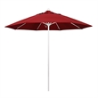 California Umbrella Venture 9' White Market Umbrella in Red
