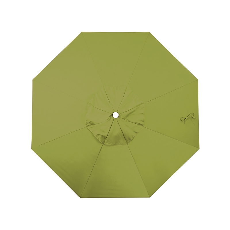 California Umbrella Venture 9' White Market Umbrella in Ginkgo