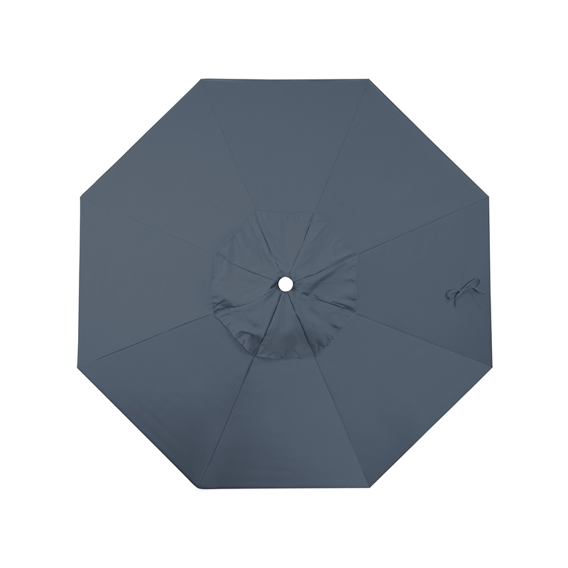 California Umbrella Venture 9' White Market Umbrella in Sapphire