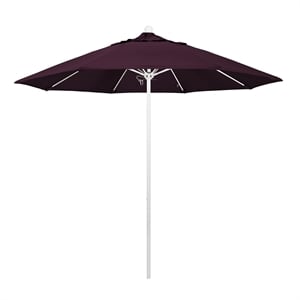 California Umbrella Venture 9' White Market Umbrella in Purple