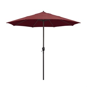 California Umbrella 9' Casa Olefin Tilt Crank Lift Patio Umbrella in Adobe