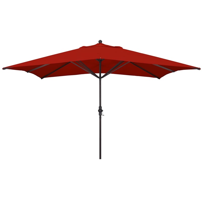 California Umbrella 11' Tahoe Series Patio Umbrella With Red Fabric
