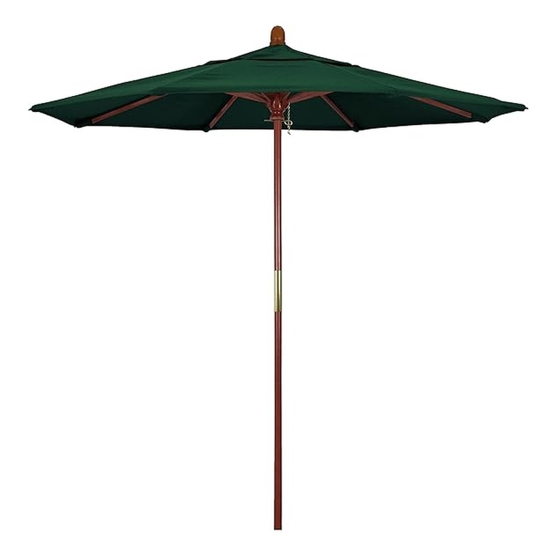 California Umbrella 7.5' Grove Series Patio Umbrella in Hunter Green Fabric
