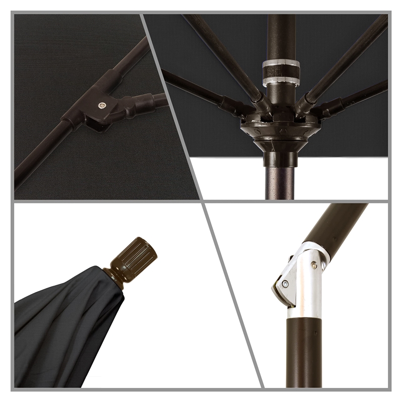 California Umbrella 7.5' Patio Umbrella in Black