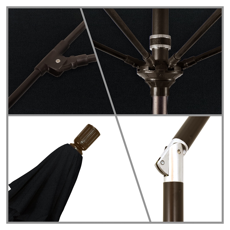 California Umbrella 7.5' Patio Umbrella in Black