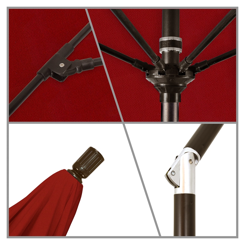 California Umbrella 9' Patio Umbrella in Red
