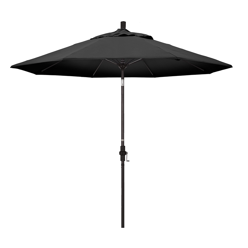 California Umbrella 9' Patio Umbrella in Black