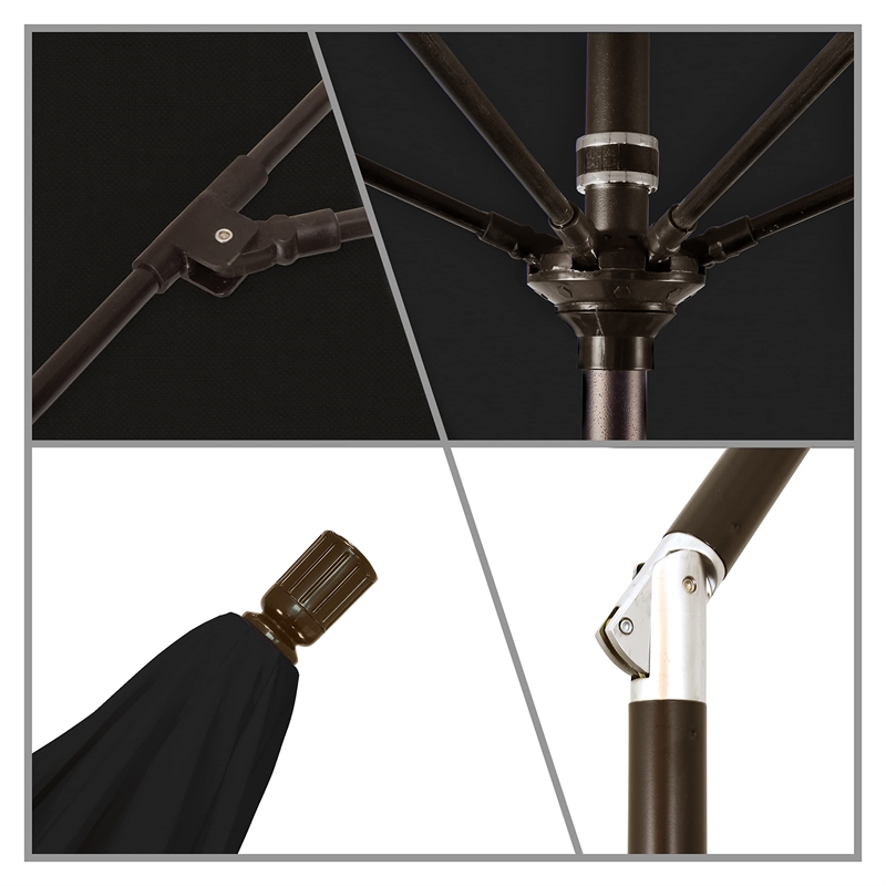 California Umbrella 9' Patio Umbrella in Black