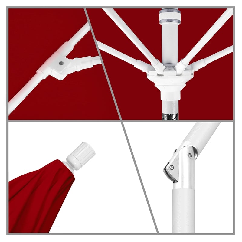 California Umbrella 9' Patio Umbrella in Jockey Red