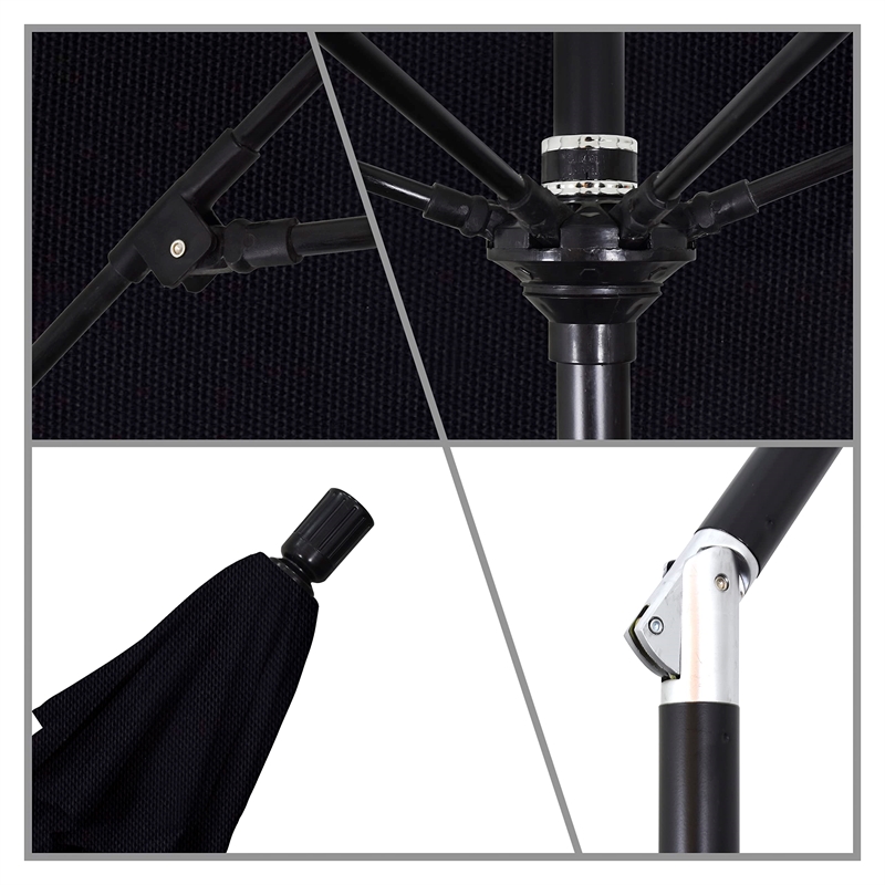 California Umbrella 9' Patio Umbrella in Black