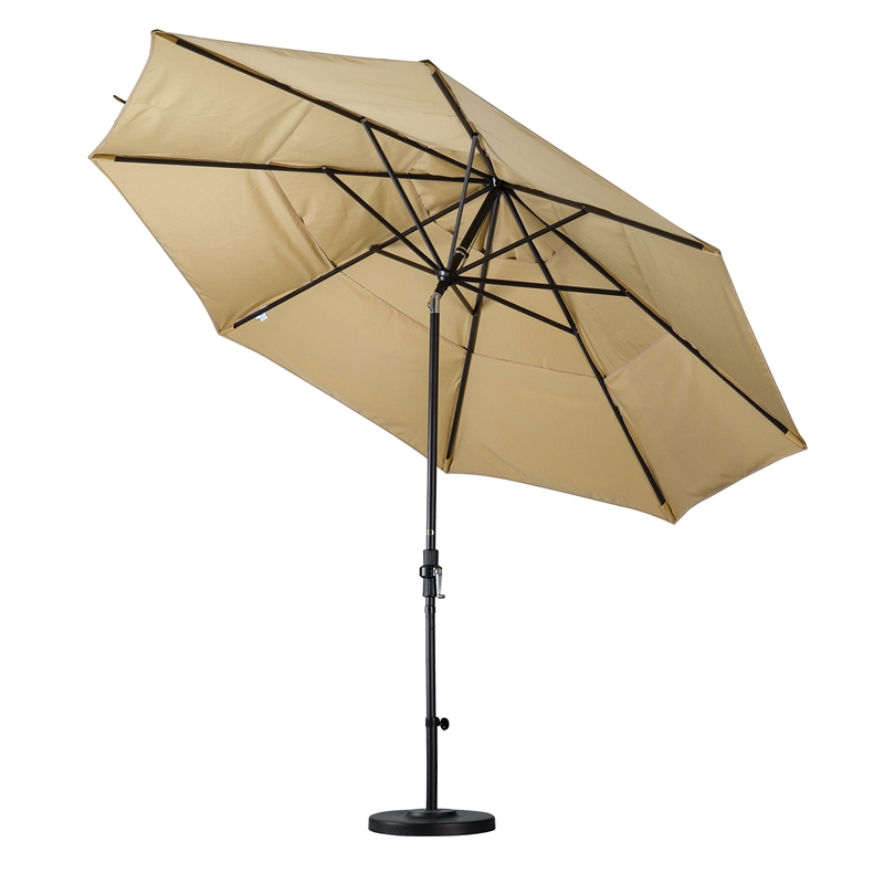 California Umbrella 11' Patio Umbrella in Linen Sesame