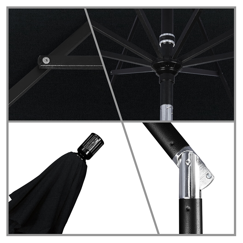 California Umbrella 9' Patio Umbrella in Black