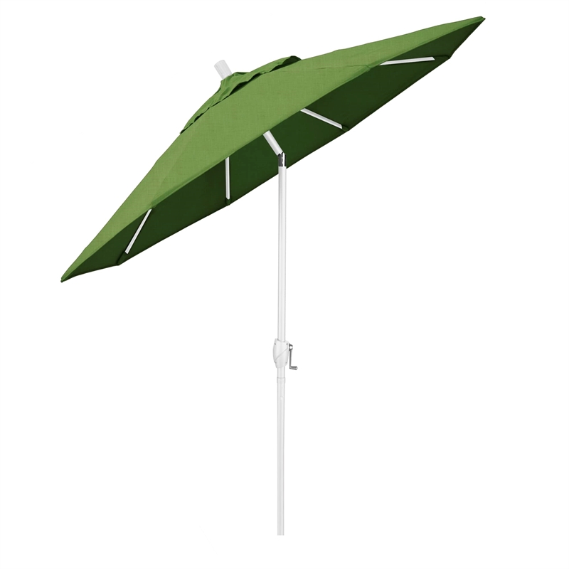 California Umbrella 7.5' Patio Umbrella Sun brella Spectrum Cilantro/Matte White