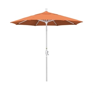 California Umbrella 7.5' Patio Umbrella in Sun brella 2A Tuscan/Matted White