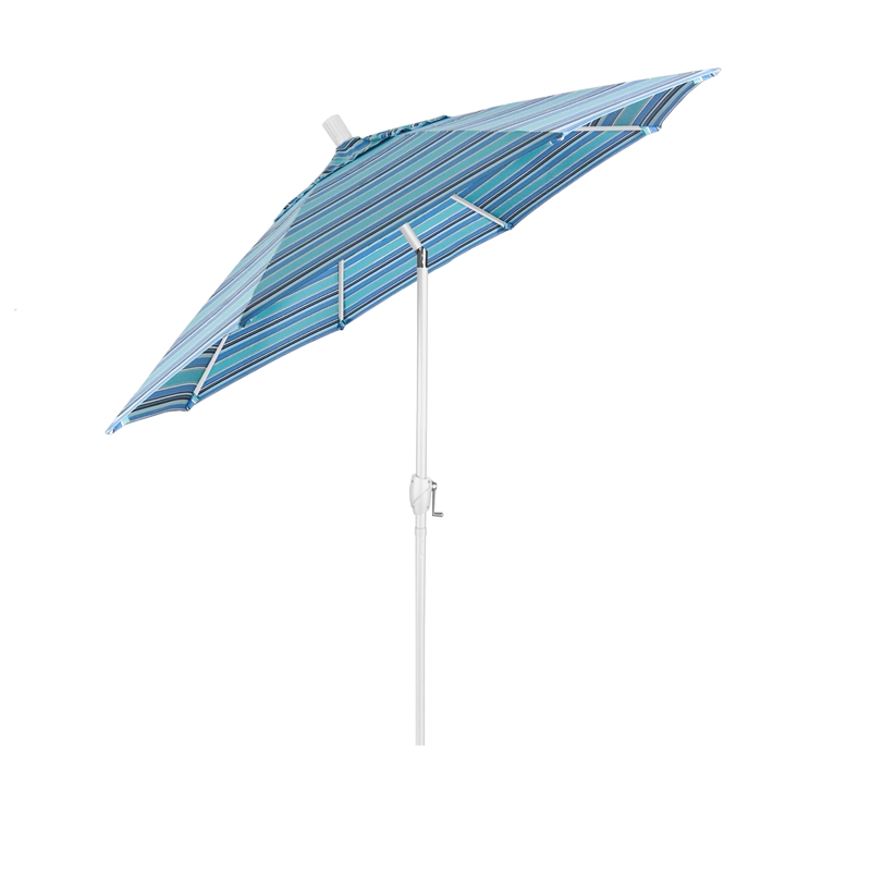 California Umbrella 7.5' Patio Umbrella in Sun brella Dolce Oasis/Matted White