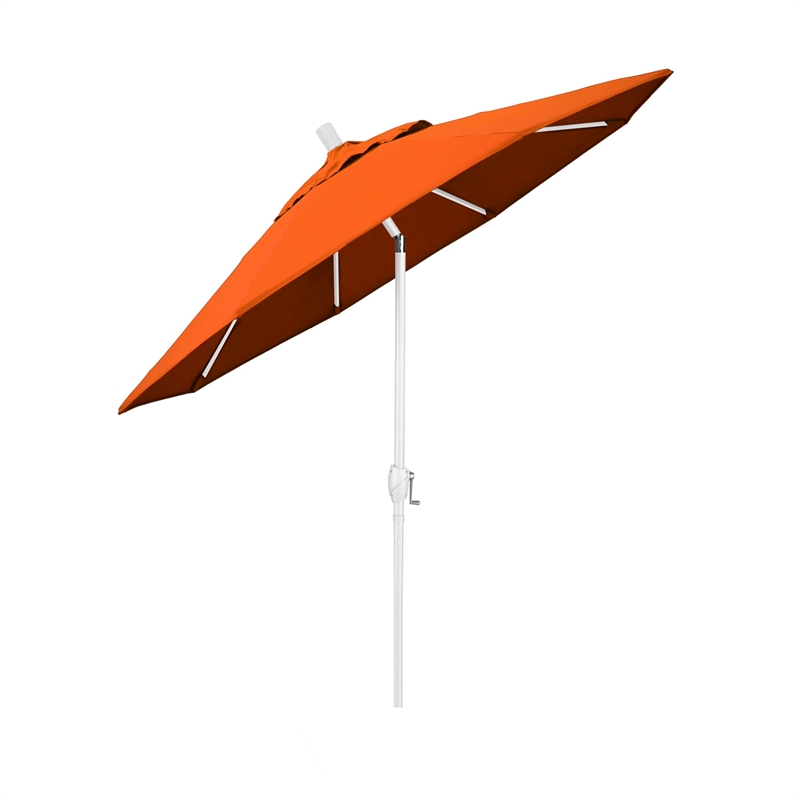 California Umbrella 7.5' Patio Umbrella in Pacifica Tuscan/Matted White