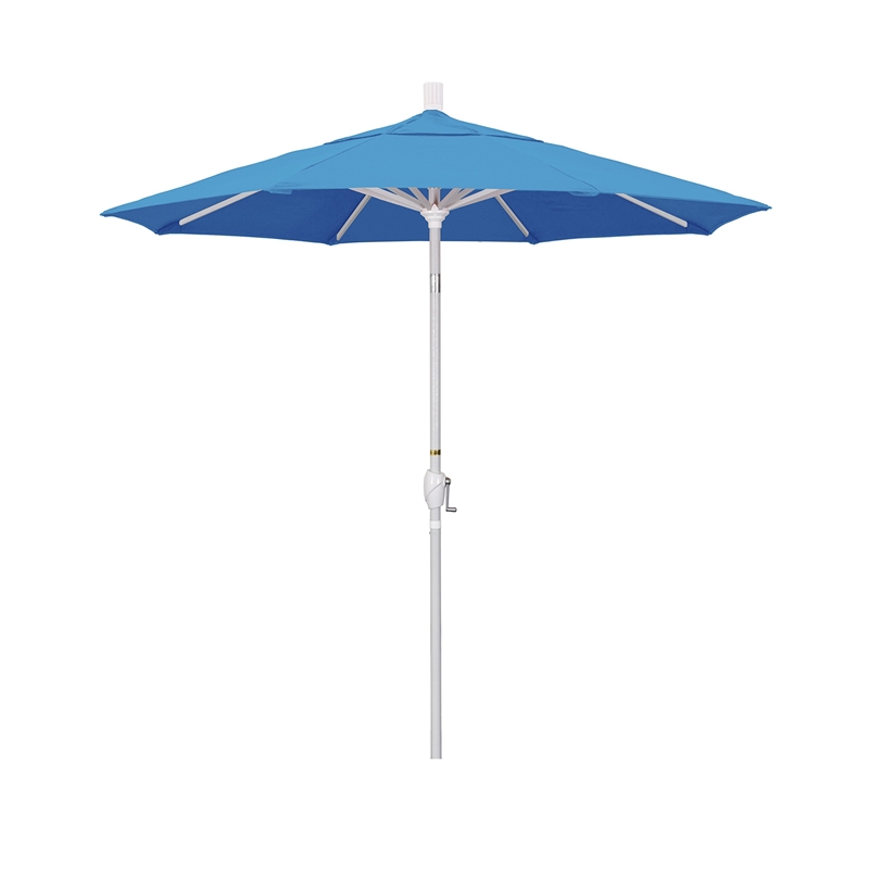 California Umbrella 7.5' Patio Umbrella in Pacifica Capri/Matted White