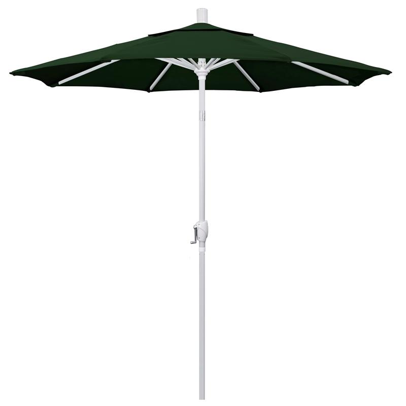 California Umbrella 7.5' Aluminum Pole Patio Umbrella in Hunter Green