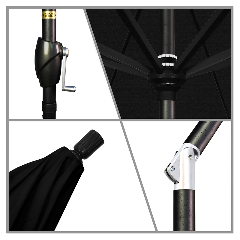 California Umbrella 7.5' Patio Umbrella in Black