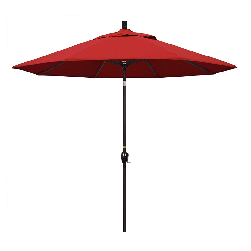 California Umbrella 9' Patio Umbrella in Jockey Red