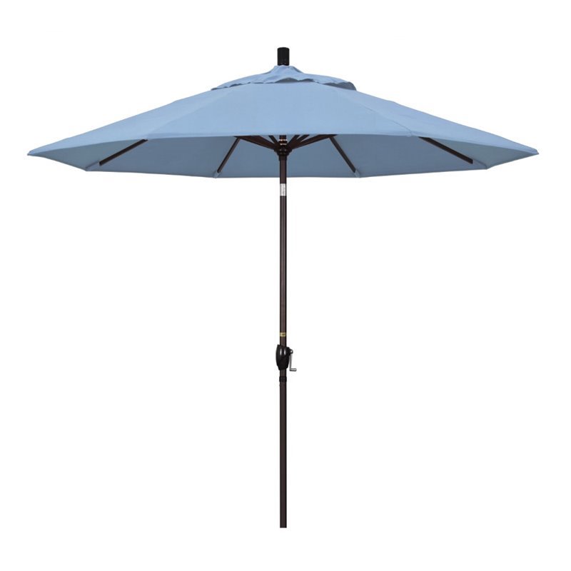 California Umbrella 9' Patio Umbrella in Air Blue