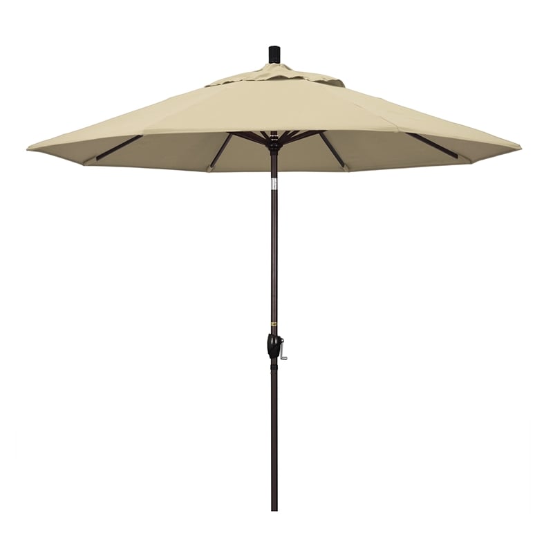 California Umbrella 9' Aluminum Patio Umbrella in Antique Beige
