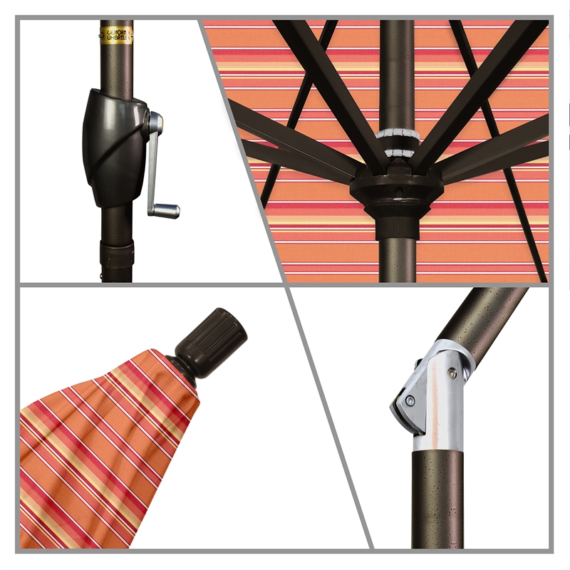 California Umbrella 9' Patio Umbrella in Dolce Mango