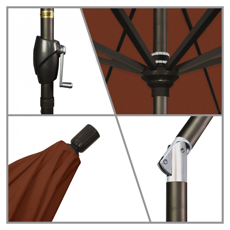 California Umbrella 9' Patio Umbrella in Brick