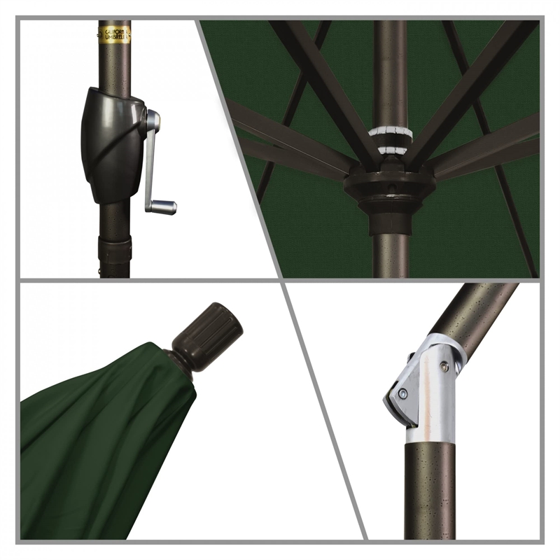 California Umbrella 9' Patio Umbrella in Hunter Green