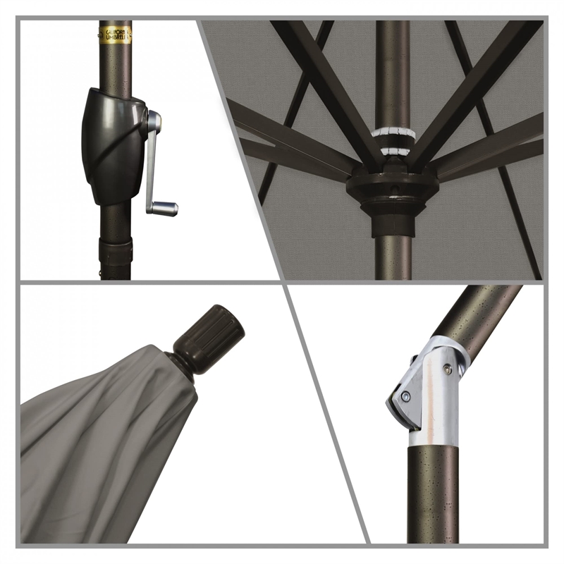 California Umbrella 9' Patio Umbrella in Taupe