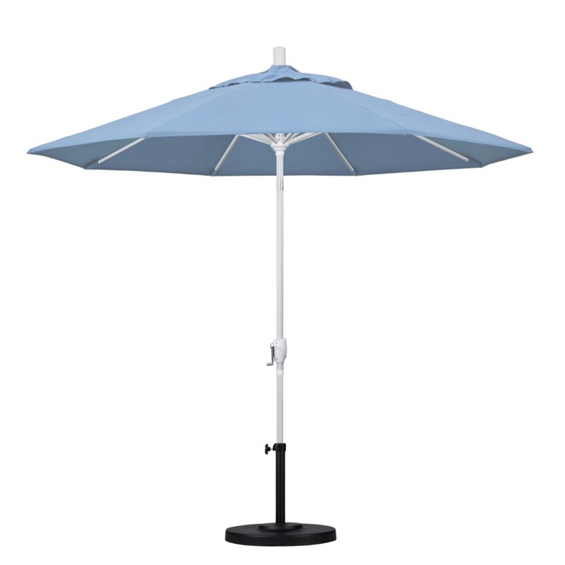 California Umbrella 9' Patio Umbrella in Air Blue