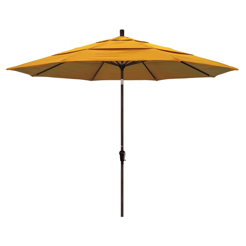 California Umbrella 11' Patio Umbrella in Sunflower Yellow