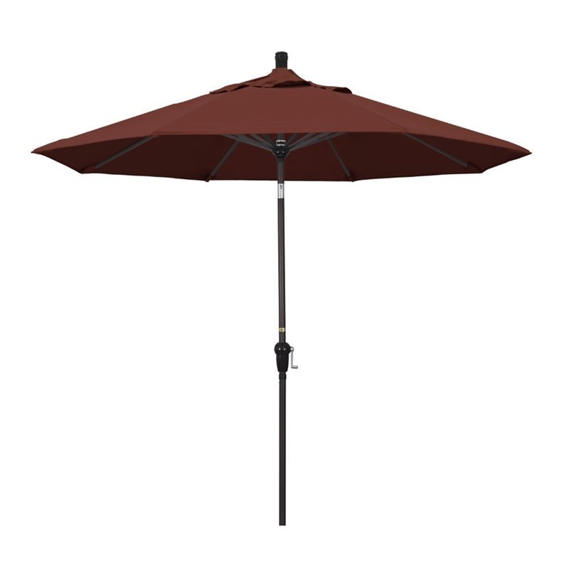 California Umbrella 9' Patio Umbrella in Henna