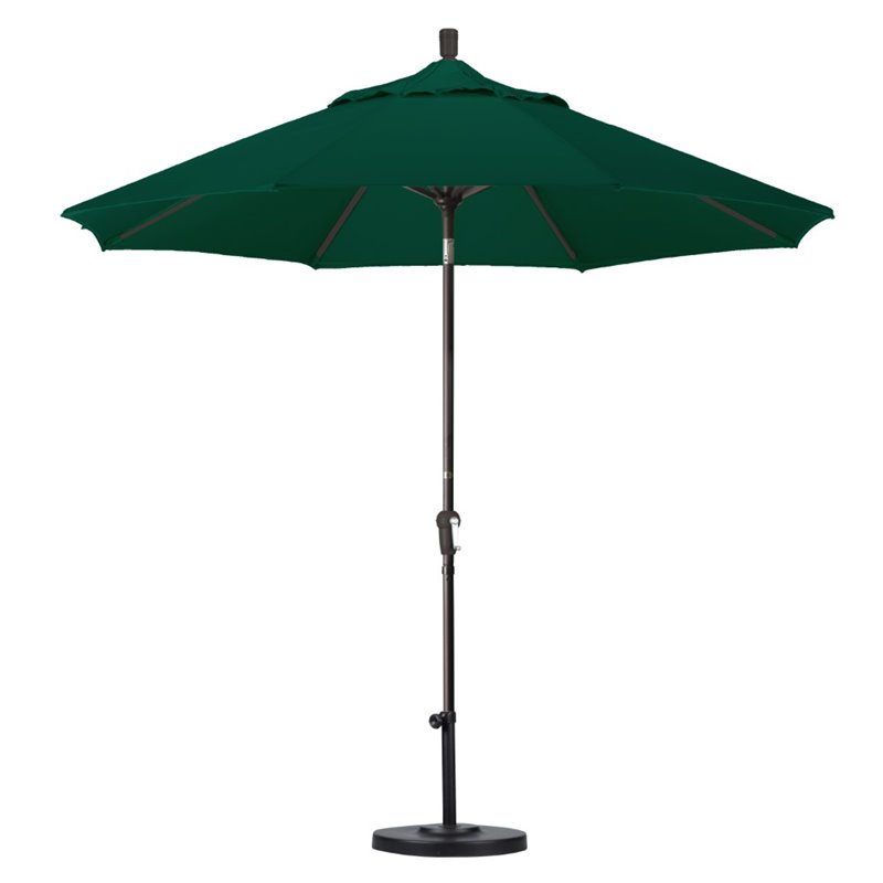 California Umbrella 9' Patio Umbrella in Hunter Green