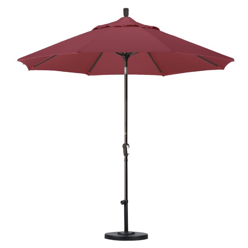 California Umbrella 9' Patio Umbrella in Burgundy