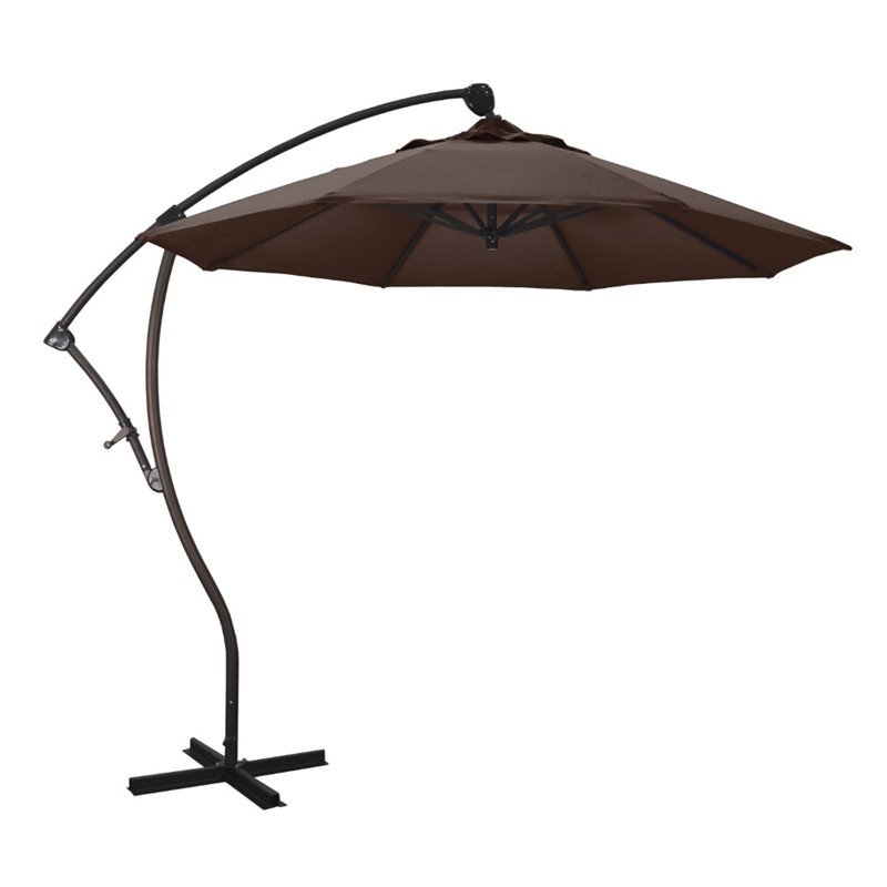 California Umbrella 9' Cantilever Umbrella in Bay Brown