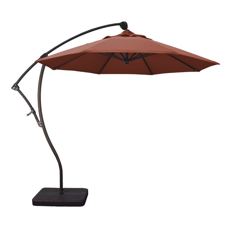 California Umbrella 9' Cantilever Umbrella in Terracotta