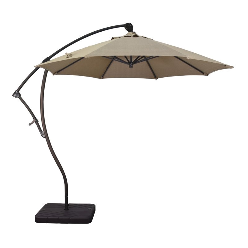 California Umbrella 9' Cantilever Umbrella in Linen Sesame