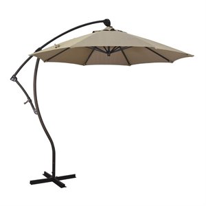 California Umbrella 9' Cantilever Umbrella in Linen Sesame