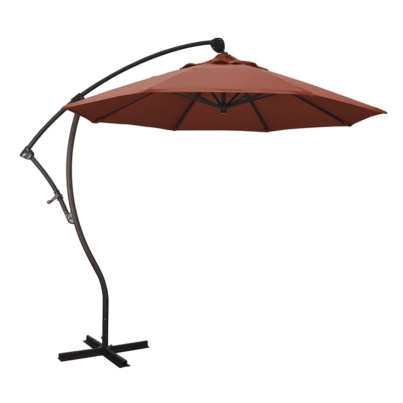 California Umbrella 9' Cantilever Umbrella in Terracotta