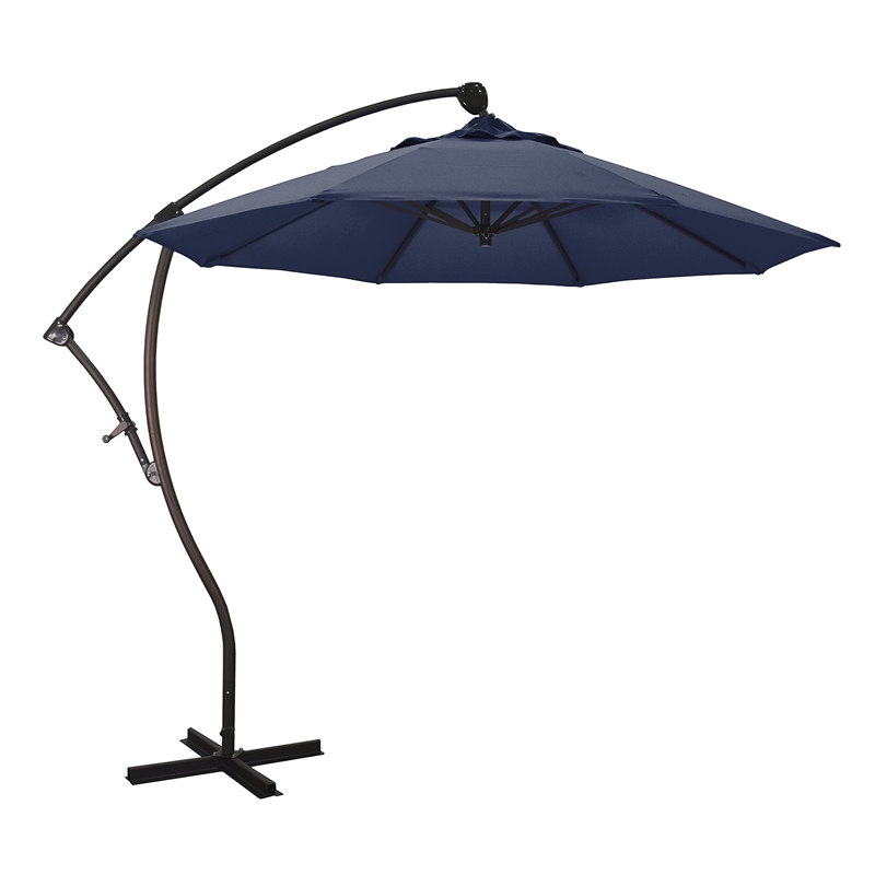 California Umbrella 9' Cantilever Umbrella in Navy Blue