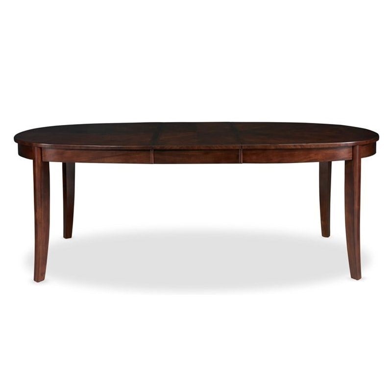 Somerton Cirque Oval Leaf Casual Dining Table in Merlot Finish