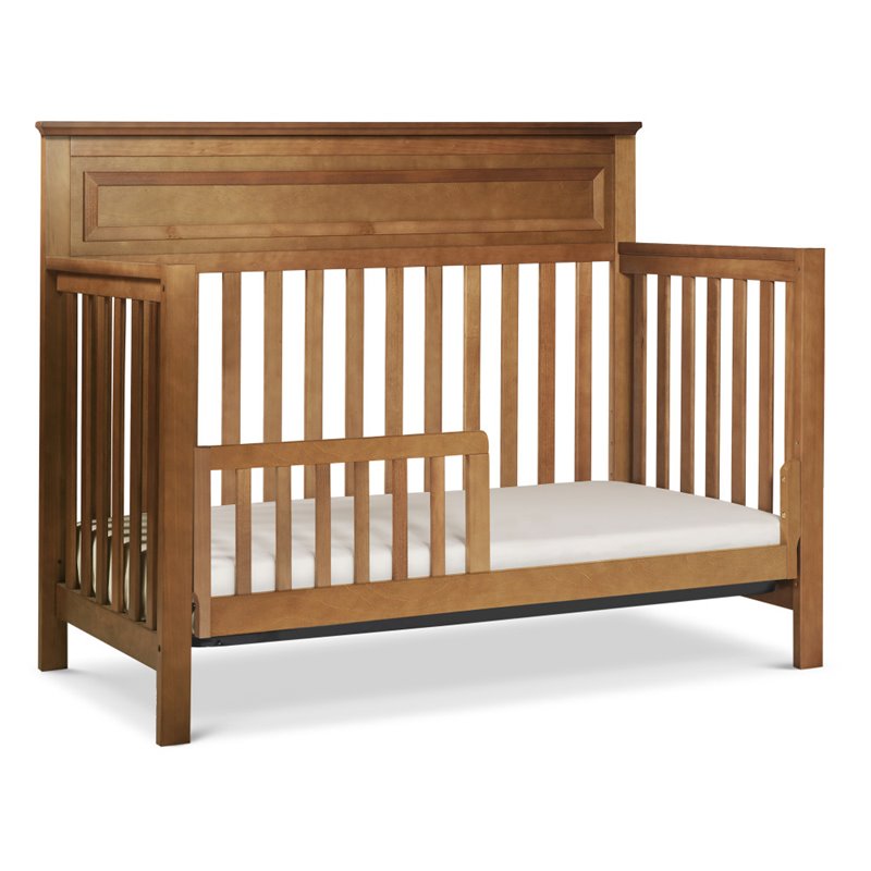 DaVinci Autumn Pine Solid Wood 4-in-1 Convertible Crib in Chestnut