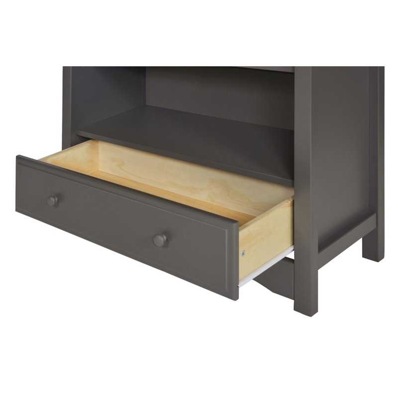 DaVinci Universal 5-Adjustable Pine Wood Shelf Kids Bookcase in Slate